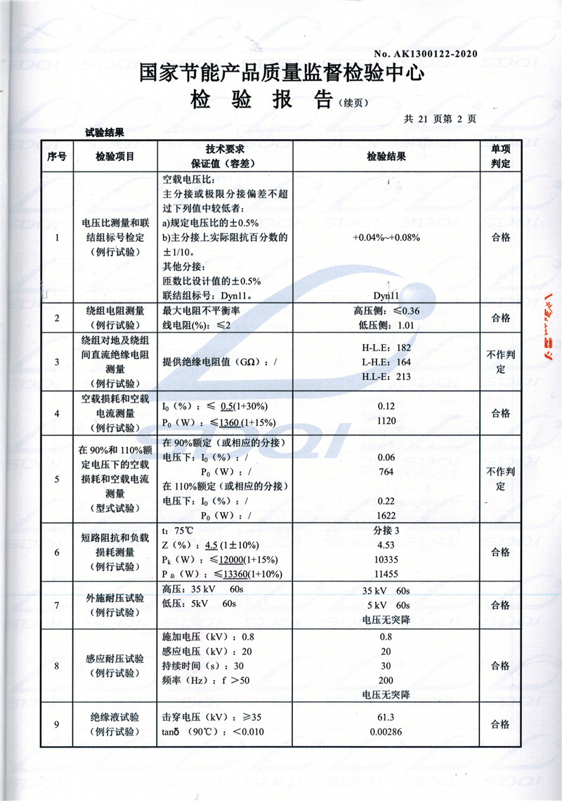高低压试验报告-S11-1250正蓝正蓝正蓝油浸式变压器-2.jpg